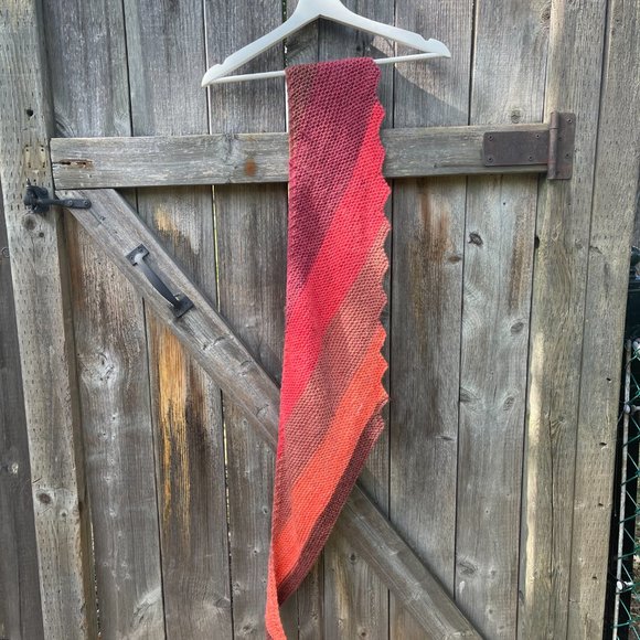 Hand Knit Fall Scarf - Picture 5 of 7